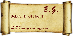 Bebők Gilbert névjegykártya